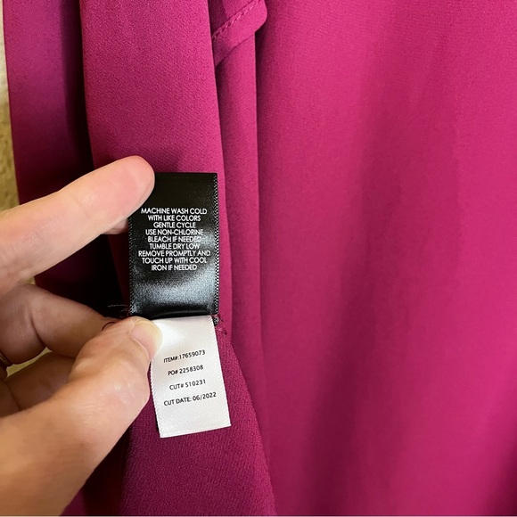 Torrid Harper Berry Color Women's Flutter Sleeve Blouse Size 6 (6X) - Picture 11 of 15